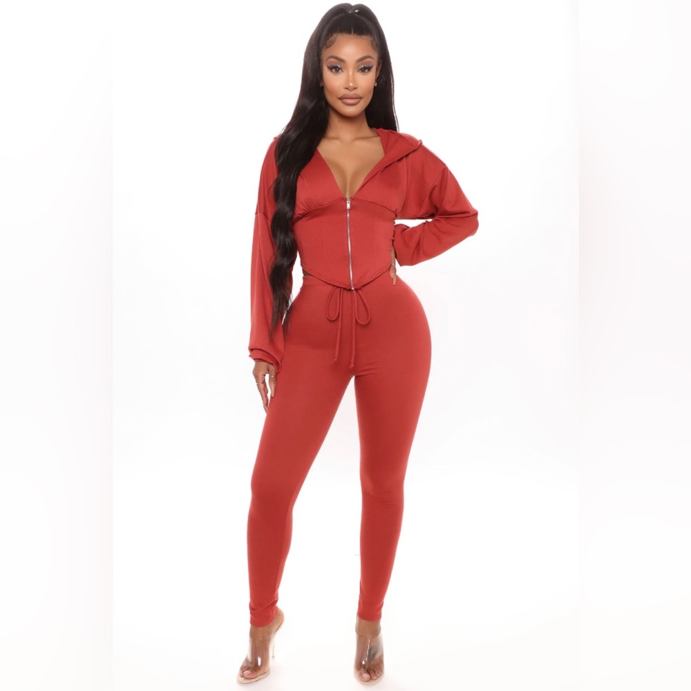Fashion Nova Zip Up & Legging Set